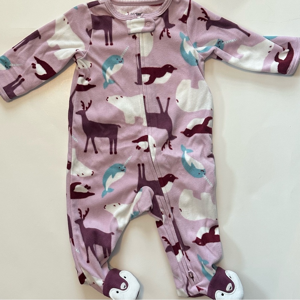 6M Baby Girl Footie Pajama